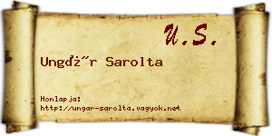 Ungár Sarolta névjegykártya